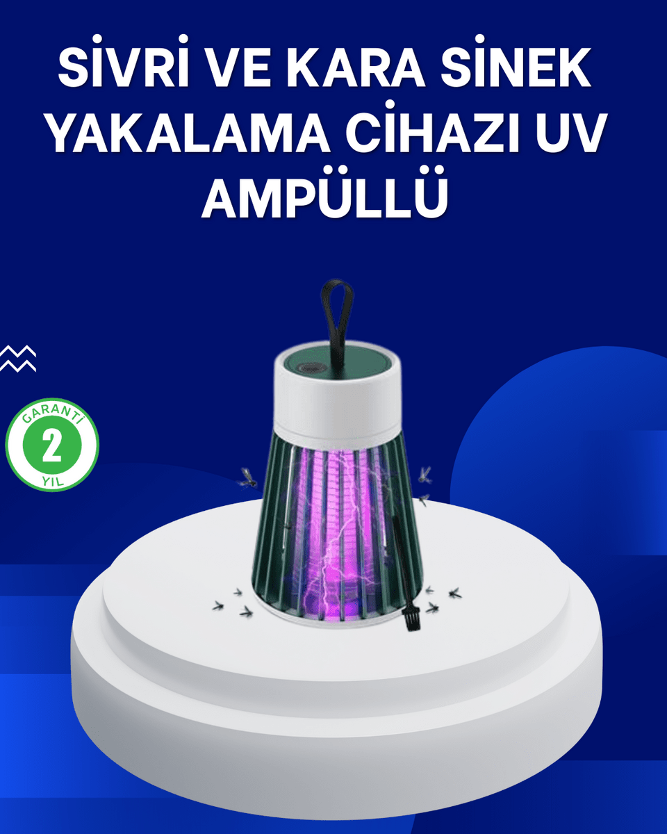 2’si 1 Arada LED Işıklı Elektrikli Böcek Öldürücü