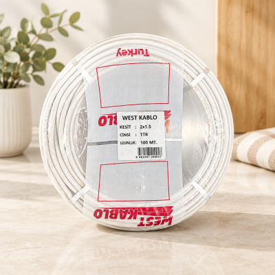 2x1,5 mm Ttr Elektrik Kablosu 100 metre