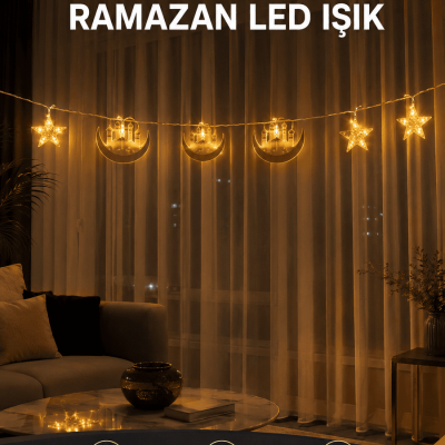3 Metre Ramazan LED Saçak Işık Ev İçi Dekoratif Aydınlatma