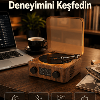 3-ü-1 Arada Bluetooth Hoparlör – Işıklı Saat ve Gece Lambası Yeni Nesil