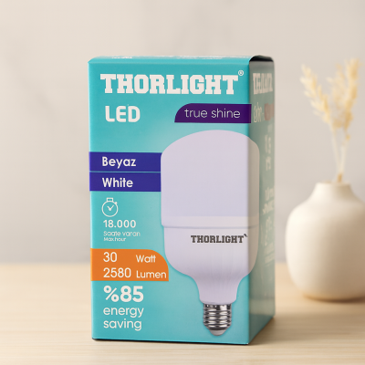30W E27 LED Ampul 2580 lm 6400K T-Shape
