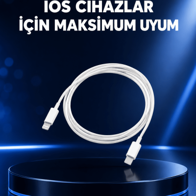 30W Type-C Lightning Hızlı Şarj Kablosu 1.2m iPhone Uyumlu