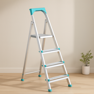 3+1 Basamaklı Metal Merdiven 82 cm 120 kg