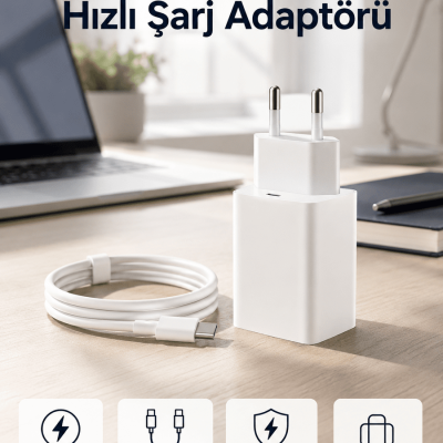 35W USB-C Hızlı Şarj Adaptörü Type-C to C Kablo Seti