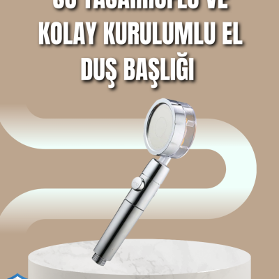 360° Ayarlanabilir Çok Fonksiyonlu Duş Başlığı