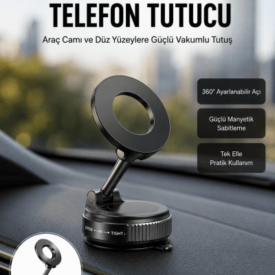 360 Derece Ayarlanabilir Manyetik Araç Telefon Standı Yeni Nesil