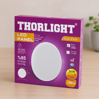 36W 22 cm Beyaz LED Panel (Sıva Altı Mandallı) 6400K 2700 lm