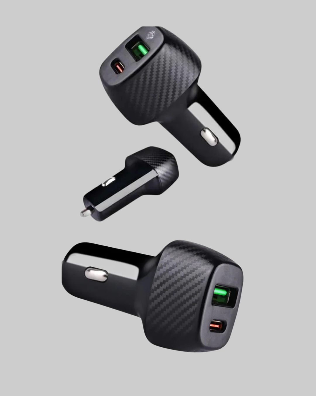 Araç Tipi Hızlı Şarj Adaptörü Type-C PD USB Çift Port Kompakt