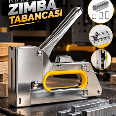 4-6-8 mm Uyumlu Manuel Zımba Tabancası No.13 Güçlü Metal Gövdeli El Tipi Zımba Makinesi