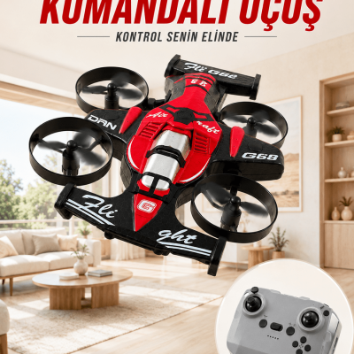 4 Pervaneli RC Drone Uzaktan Kumandalı 360 Derece Dönüşlü Akrobatik Uçan Oyuncak