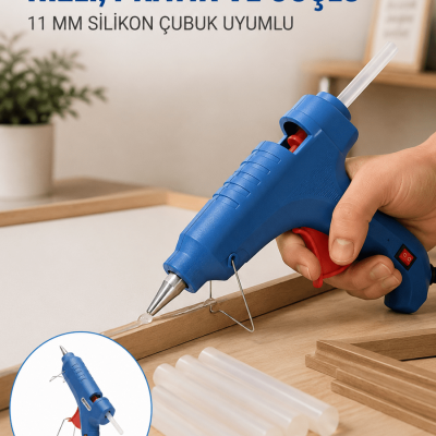 40W Sıcak Silikon Tabancası 5 Silikon Hediyeli Dayanıklı Tasarım Yeni Nesil
