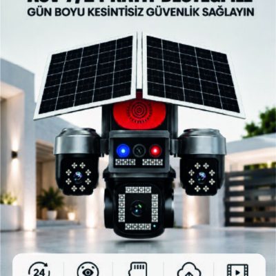 4G SIM Kartlı Uzaktan İzlemeli Akıllı Güvenlik Kamerası Çift Yönlü Ses