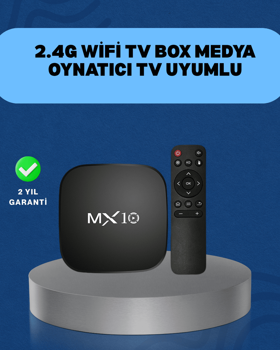4K Medya Kutusu HDMI-USB Bağlantılı Android TV Çözümü