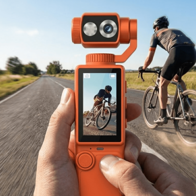 4K Video Çekim Özellikli Gimbal Kamera 180 Derece Dönebilen Lens Stabil Çekim
