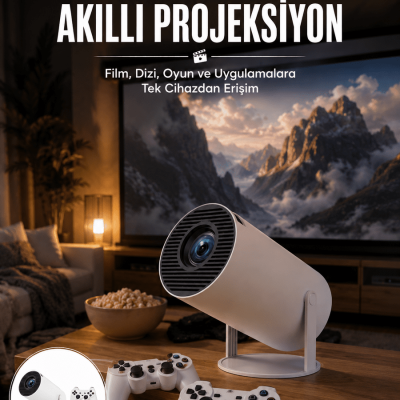 4K Wireless Çift Kollu Kumandalı Oyun Projeksiyonu Retro Video Oyunu Yeni Nesil