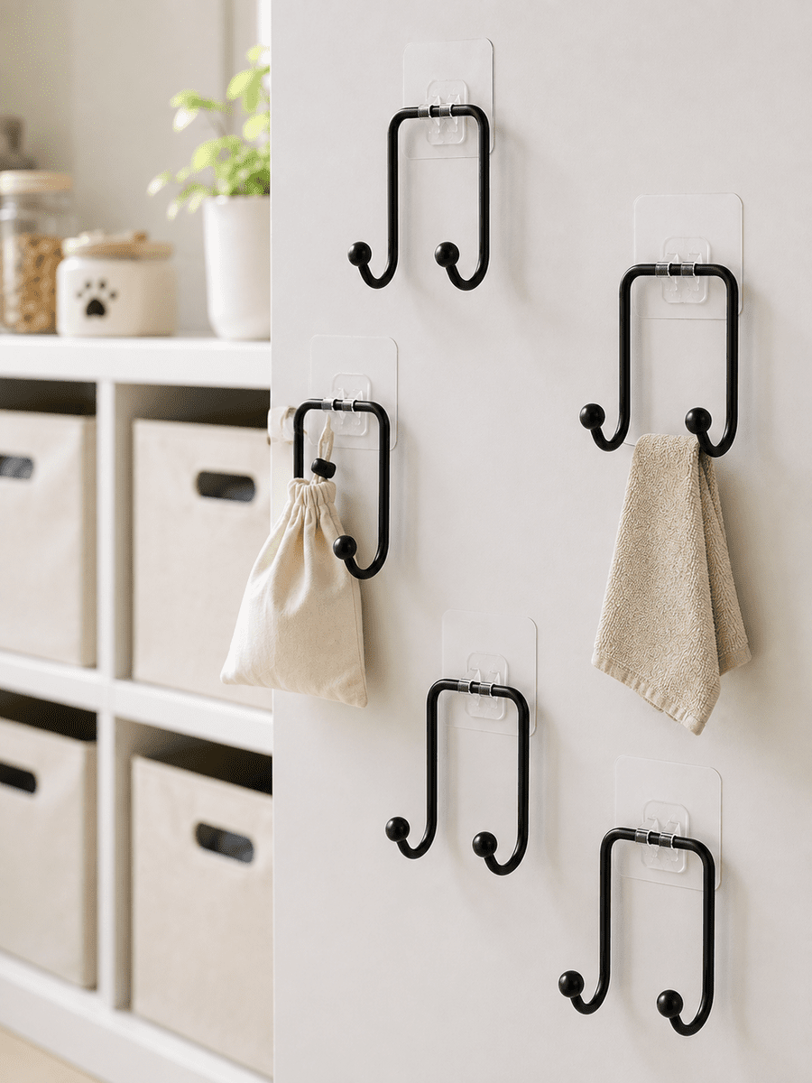 5 Adet Yapışkanlı Askı Çok Amaçlı Mutfak Banyo Düzenleyici Askılık