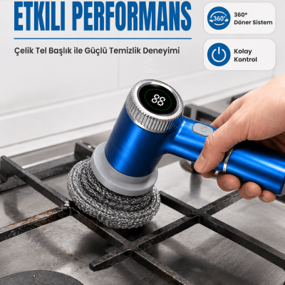 5 Farklı Değiştirilebilir Başlık ile Her Yüzey İçin Etkili Temizlik