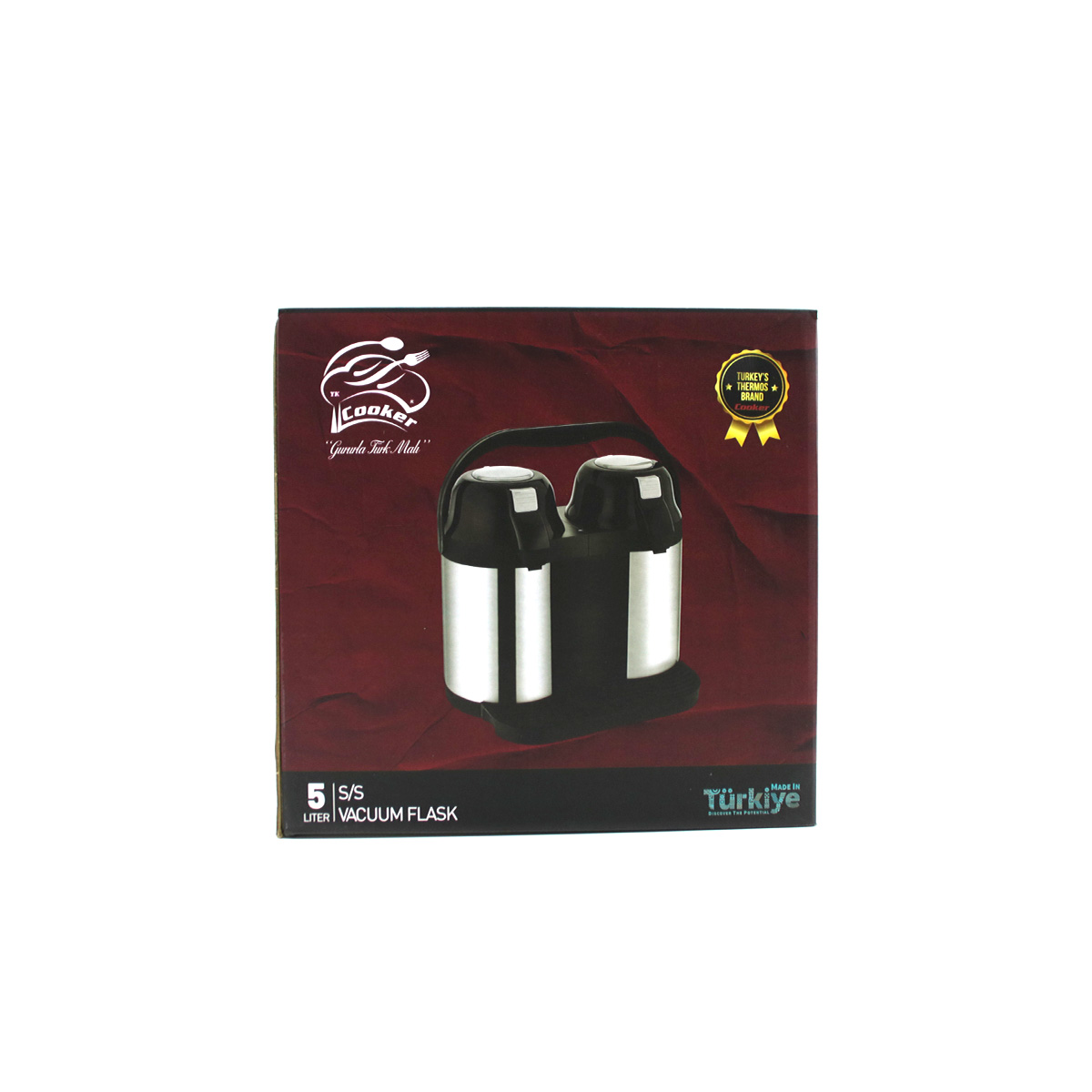 5 L 304 Paslanmaz Çelik Termos (Pompalı Musluklu, Çiftli)