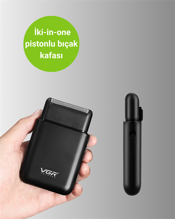 5 W Güçlü USB Şarjlı Sakal Şekillendirici – İki Başlıklı, Su Geçirmez Tasarım