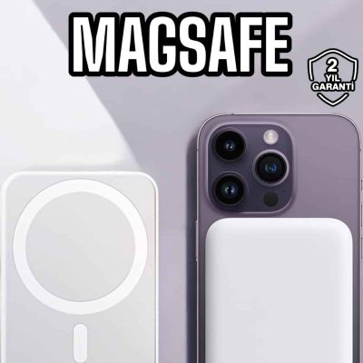 5000 Mah İOS Uyumlu Magsafe Kablosuz Şarj Hızlı Şarj Desteği