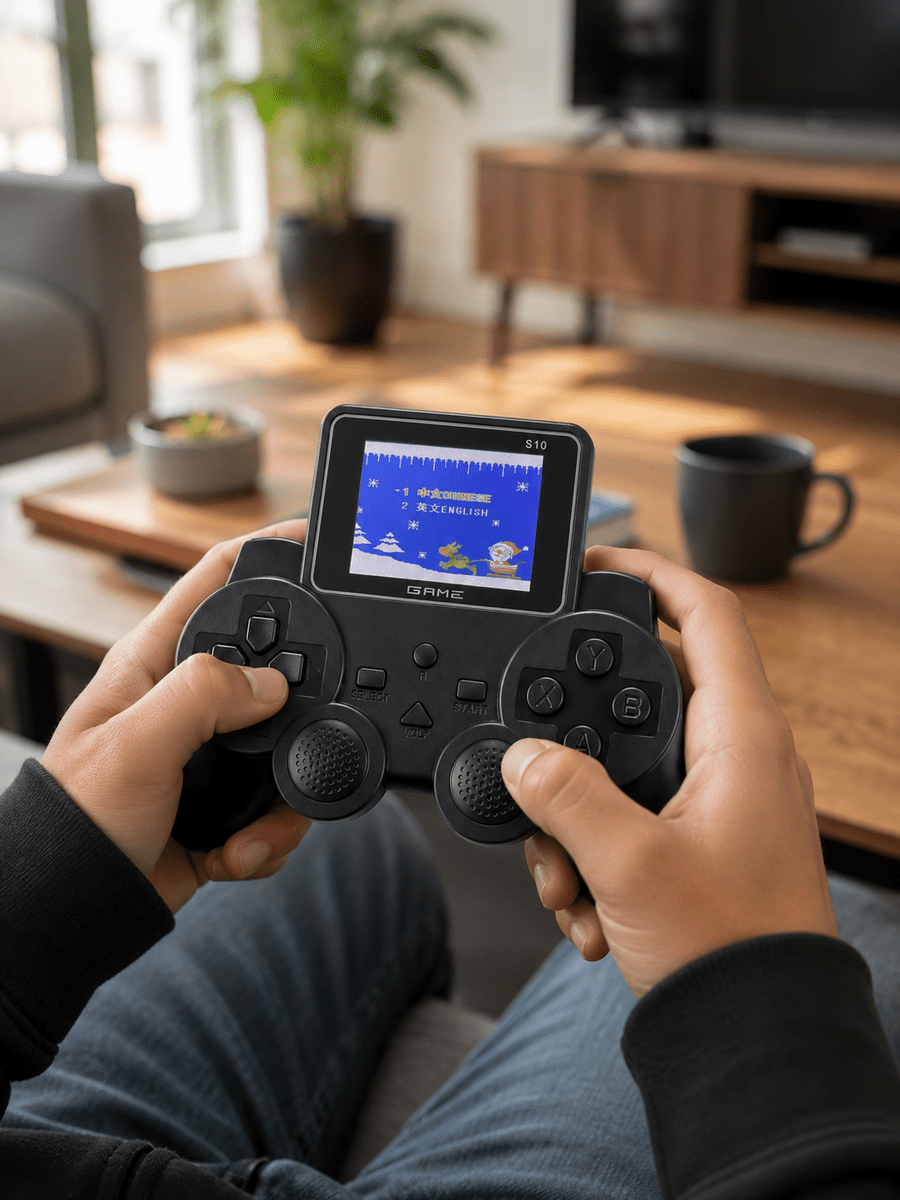 Şarjlı Retro Gamepad Oyun Konsolu 520 Oyunlu TV Çıkışlı El Konsolu