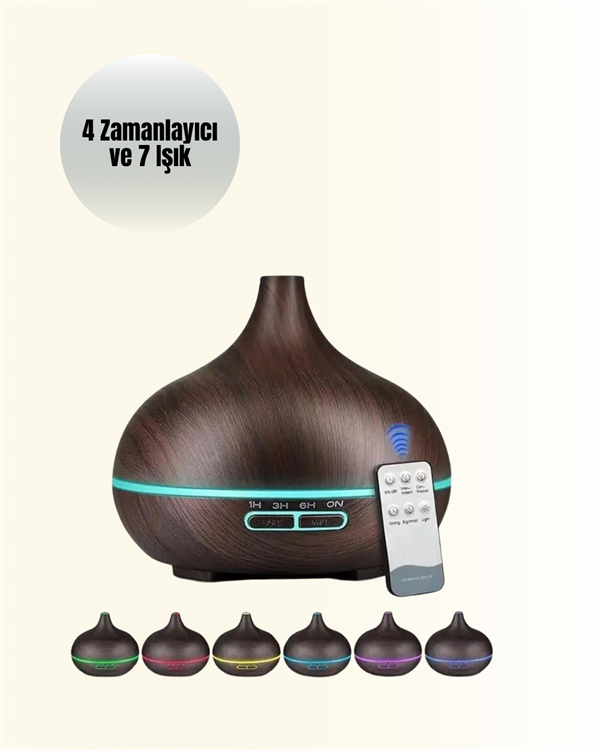 550 ml Ultrasonik Yağ Difüzörü ve Soğuk Buhar Nemlendirici