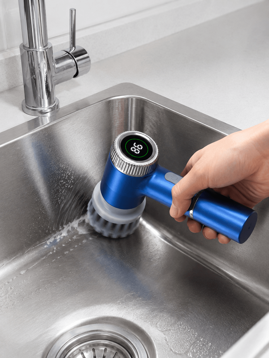 Mutfak, Banyo ve Fayanslar İçin Çok Amaçlı Elektrikli Temizlik Fırçası