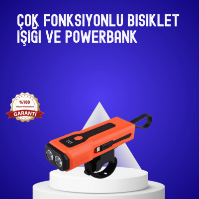600 Lümen Şarjlı Bisiklet Farı COB Yan Çakar Acil Durum