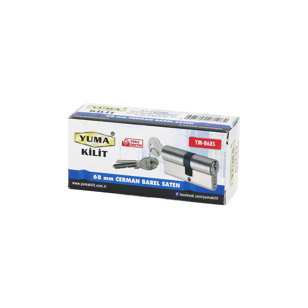 68MM Nikel Saten Silindir Barel Kilit