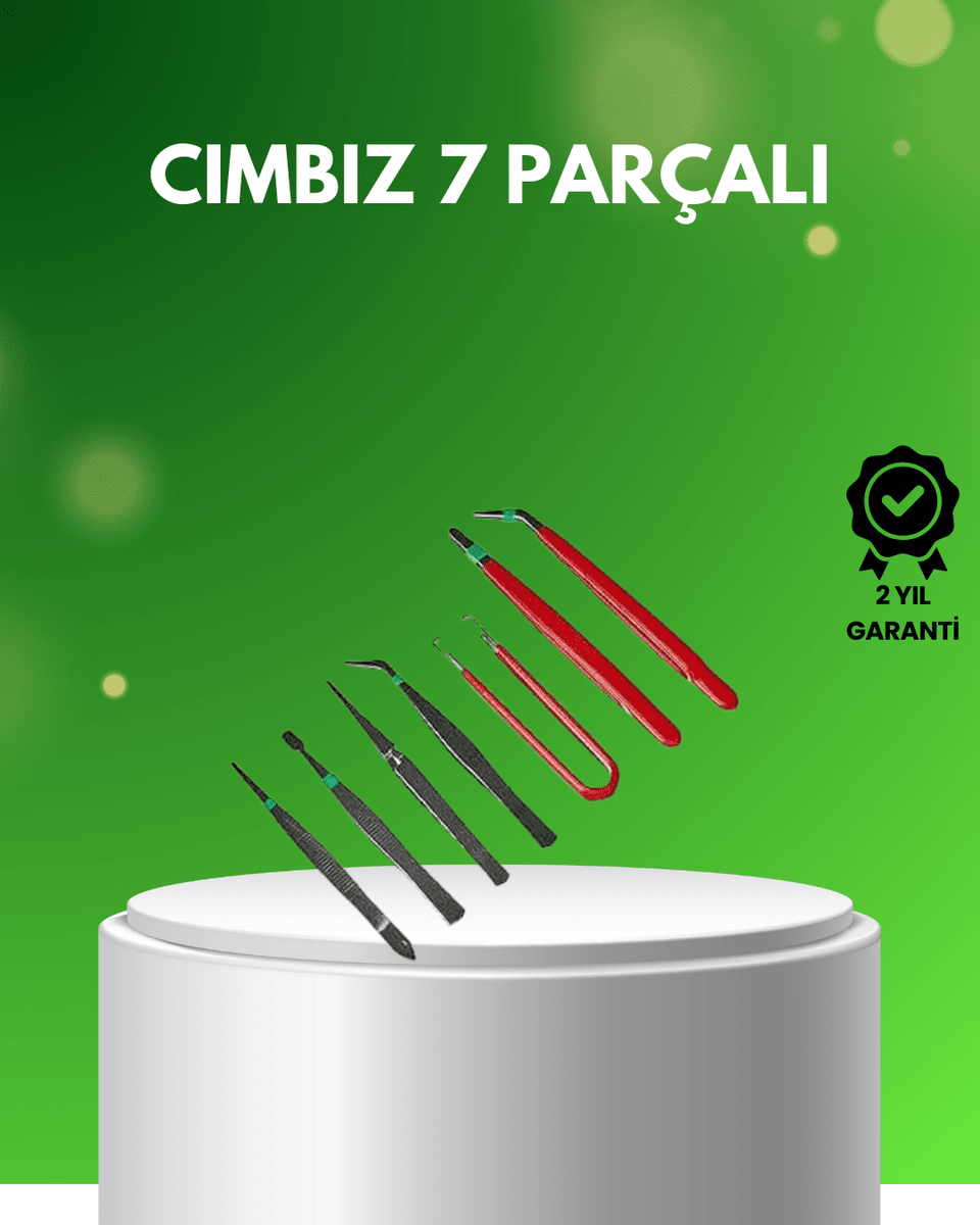 7 Parça Hassas Çelik Cımbız Seti Elektronik ve Saat Tamiri İçin