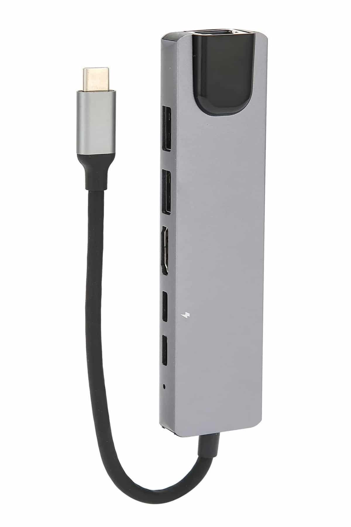 8 Port Çoklayıcı Macbook Ile Uyumlu Çoğaltıcı Type-C dönüştürücü TF SD kart