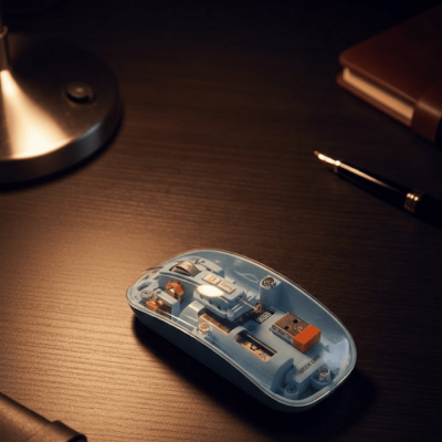800 1600 DPI Ayarlanabilir Mavi Kablosuz Mouse Pilli