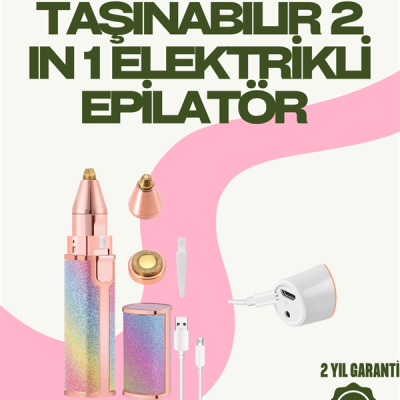 8000 RPM Taşınabilir Epilatör – Kaş Düzeltici ve Dudak Epilatörlü Pille Çalışan