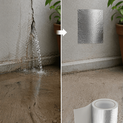 96mm Geniş Tamir Bandı 2 Metre Çatı Boru Balkon Sızdırmaz Onarım Bandı