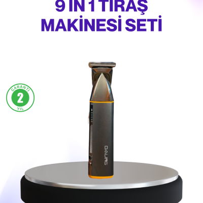 9’u 1 Arada Şarjlı Erkek Bakım Cihazı Saç Sakal Bıyık Ense Trimmer