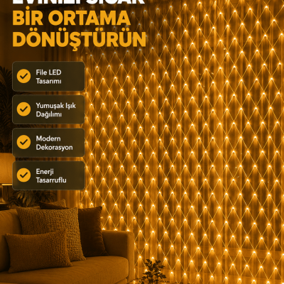 Ağ Şeklinde LED File Işık Dekoratif Ortam Aydınlatma Bahçe Balkon Süsü
