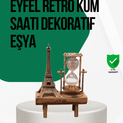 Ahşap Kum Saati – Vintage Tasarımlı Masa Dekoru