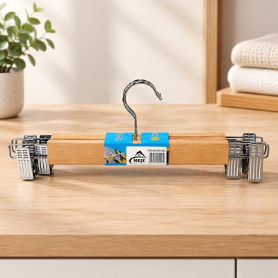 Ahşap Mandallı Etek Askısı 33 cm