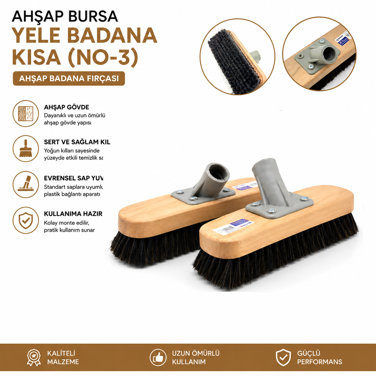 Ahşap Saplı Badana Fırçası No 3
