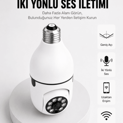 Akıllı Güvenlik Kamerası Full HD Görüntü ve Gece Görüş Özellikli Yeni Nesil