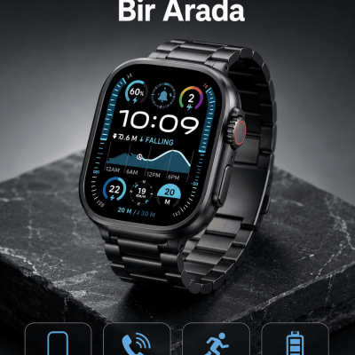 Akıllı Saat 3 Kordonlu Waterproof Adımsayar, Titreşim ve GPS Özelliği