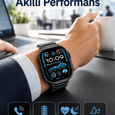 Akıllı Saat Arama Konuşma GPS ve NFC Özelliği 3 Kordonlu Amoled Ekran
