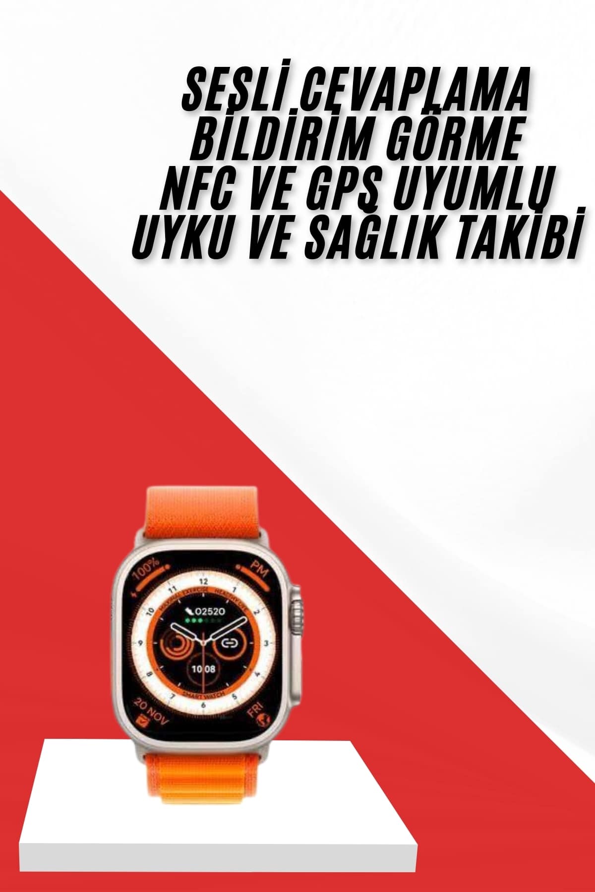 Akıllı Saat GPS Özelliği Bildirim Görme Adımsayar Sesli Görüşme Yapabilen