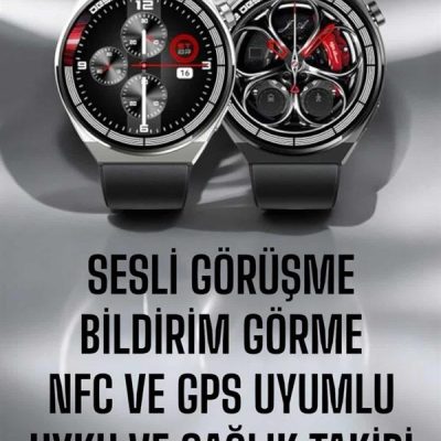 Akıllı Saat GPS VE NFC Özelliği Sesli Görüşme Dokunmstik Ekran