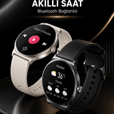 Akıllı Saat Sesli Görüşme Bluetooth Bağlantılı 3 Kordonlu