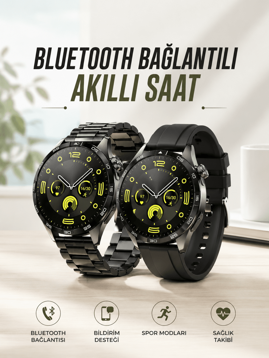 Akıllı Saat Sesli Görüşme, NFC Uyumlu, Bildirim Görme ve Uyku ve Sağlık Takibi