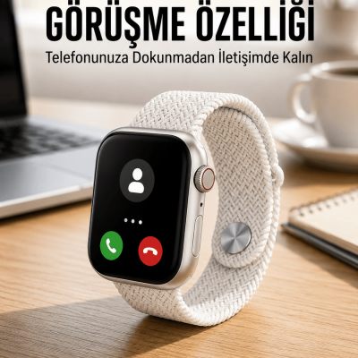 Akıllı Saat Tema Değiştirme Uyku ve Sağlık Takibi Bluetooth Bağlantılı