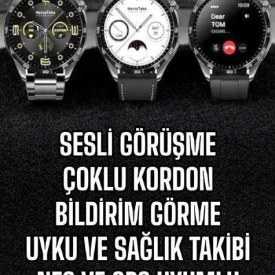 Akıllı Saat Titreşimli Amoled Ekran Uyku ve Sağlık Takibi Sesli Görüşme