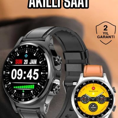 Akıllı Saat Titreşimli Pusula Nabız ve Tansiyon Ölçer NFC Uyumlu