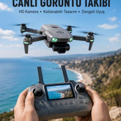 Akıllı Sensörlü Drone Canlı Görüntü Aktarımlı
